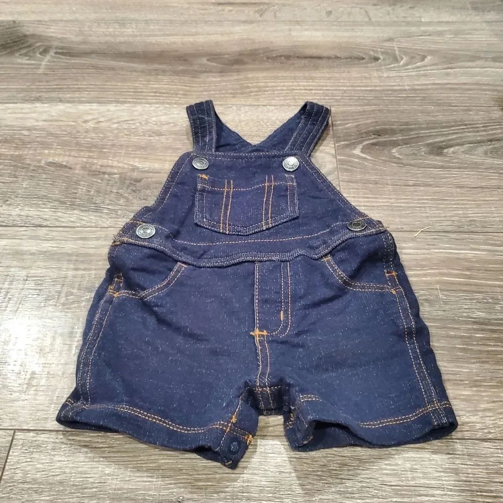 Baby Carter's Overalls Size 6M Navy Blue Denim Overalls